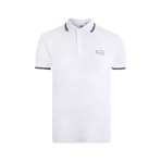 Bridge Polo Shirt // White + Navy (2XL)