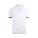 Bridge Polo Shirt // White + Navy (L)