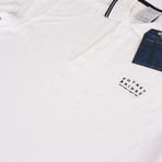 Bridge Polo Shirt // White + Navy (M)