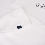 Bridge Polo Shirt // White + Navy (L)
