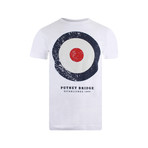 Target Distressed T-Shirt // White (S)