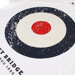 Target Distressed T-Shirt // White (M)