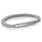 Steel 3-Way Clasp Franco Bracelet // Silver
