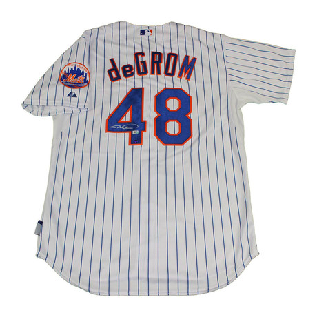 Signed Mets Authentic Pinstripe Jersey // Jacob deGrom - Steiner