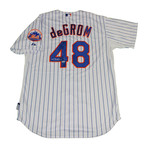 Signed Mets Authentic Pinstripe Jersey // Jacob deGrom