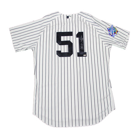 Signed Yankees Authentic Pinstripe Jersey // Bernie Williams