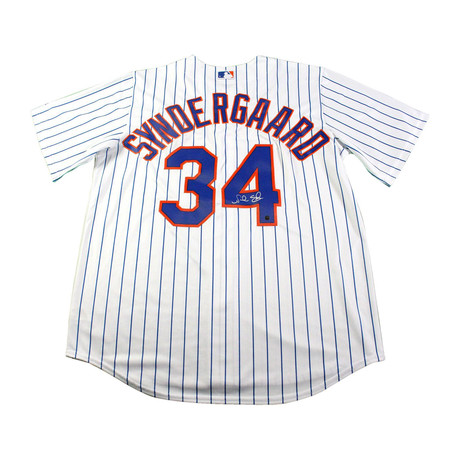 Signed Mets Home Pinstripe Cool Base Jersey // Noah Syndergaard