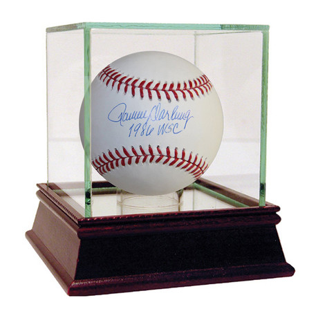 Signed MLB Baseball + 1986 WSC inscription // Ron Darling