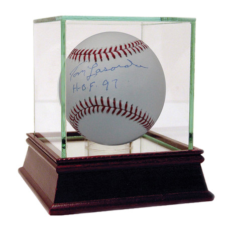 Signed MLB Baseball + HOF Inscription // Tommy Lasorda
