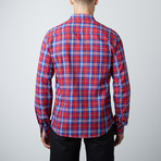 Something Interrupted Long Sleeve Button-Up // Red (2XL)