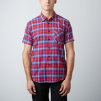 Something Still Short Sleeve Button-Up // Red (L)