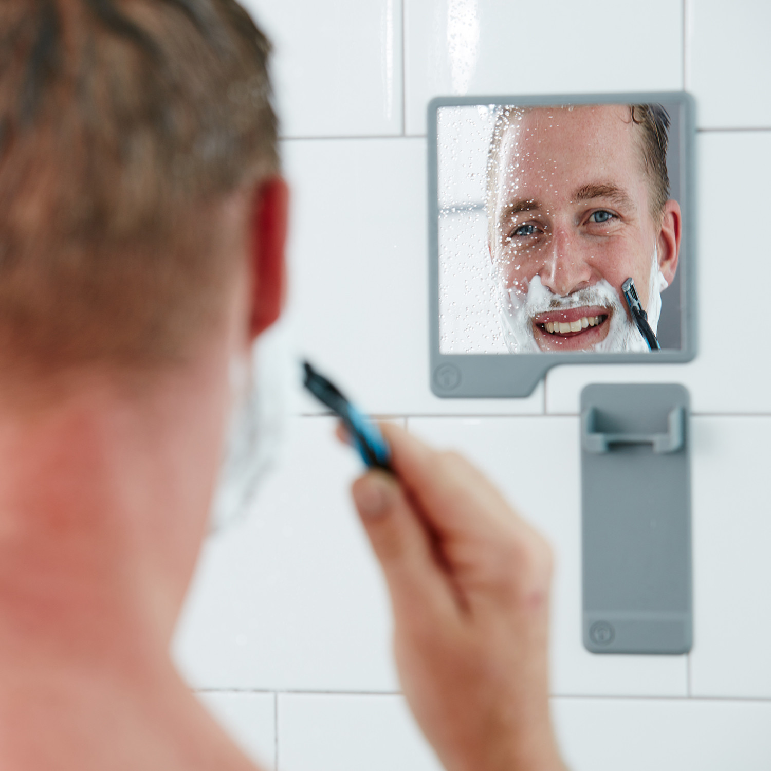 Razor Holder + Mirror Pack // Grey Tooletries Touch of Modern