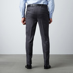 Textured Notch Lapel Wool Suit // Dark Gray (US: 38R)