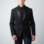 Peak Lapel Wool Suit Jacket // Black (US: 46R)