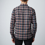 Xander Button-Up Shirt // Black + Orange (S)