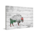 Lost in the White Painting Print // White Wood (18"W x 12"H x 1.5"D)