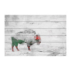 Lost in the White Painting Print // White Wood (18"W x 12"H x 1.5"D)