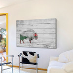 Lost in the White Painting Print // White Wood (18"W x 12"H x 1.5"D)