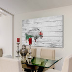 Lost in the White Painting Print // White Wood (18"W x 12"H x 1.5"D)