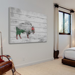 Lost in the White Painting Print // White Wood (18"W x 12"H x 1.5"D)