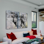 Picturesque Head Butt Painting Print // Wrapped Canvas (18"W x 12"H x 1.5"D)