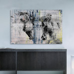 Picturesque Head Butt Painting Print // Wrapped Canvas (18"W x 12"H x 1.5"D)