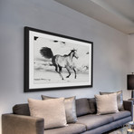 Race Against Time Framed Painting Print (18"W x 12"H x 1.5"D)