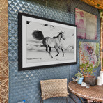 Race Against Time Framed Painting Print (18"W x 12"H x 1.5"D)