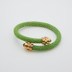 Eternity Peridot // Yellow Gold + Spring Green