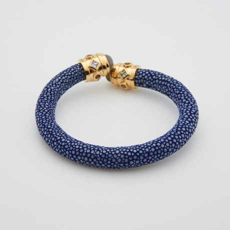 Alix Blue Star Sapphire // Yellow Gold + Lapis