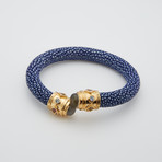 Alix Blue Star Sapphire // Yellow Gold + Lapis