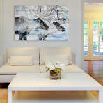 Bucks Together Painting Print // White Wood (18"W x 12"H x 1.5"D)