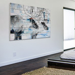 Bucks Together Painting Print // White Wood (18"W x 12"H x 1.5"D)