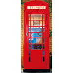 London Telephone Box Door Mural