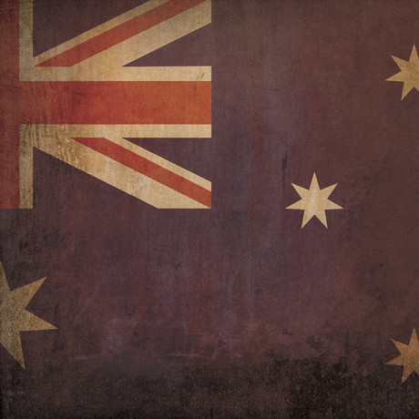 Australia Flag (23"W x 23"H Wooden Print)