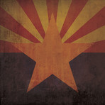 Arizona Flag (23"W x 23"H Wooden Print)