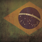Brazil Flag (23"W x 23"H Wooden Print)