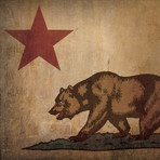 California Flag (23"W x 23"H Wooden Print)