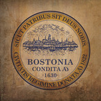 Boston Flag (23"W x 23"H Wooden Print)