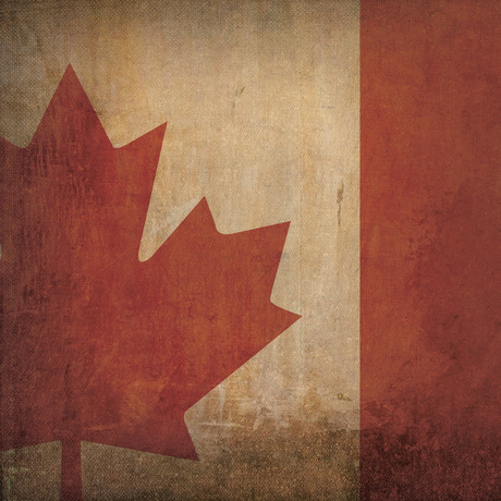 Canada Flag (23"W x 23"H Wooden Print)