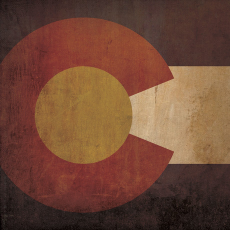 Colorado Flag (23"W x 23"H Wooden Print)