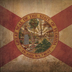 Florida Flag (23"W x 23"H Wooden Print)