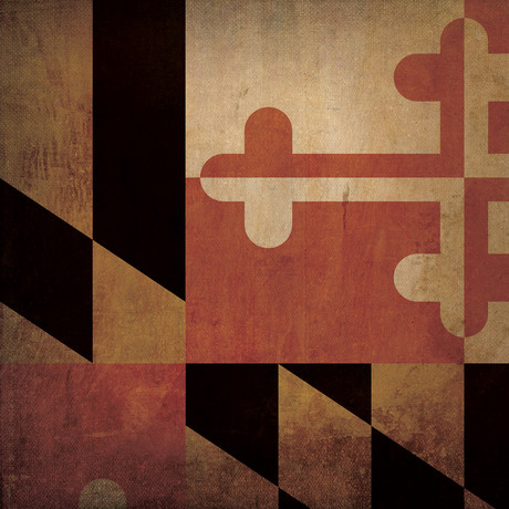 Maryland Flag (23"W x 23"H Wooden Print)