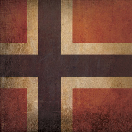 Norway Flag (23"W x 23"H Wooden Print)
