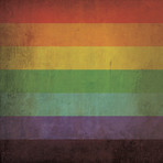 Rainbow Flag (23"W x 23"H Wooden Print)