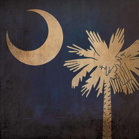 South Carolina Flag (23"W x 23"H Wooden Print)