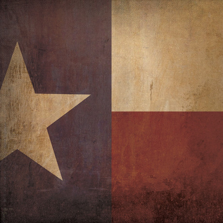 Texas Flag (23"W x 23"H Wooden Print)