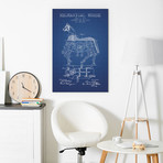 Lewis A. Rygg Mechanical Horse Patent Sketch (18"W x 26"H x 0.75"D)