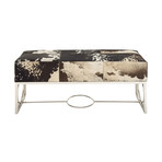 Spotted Cowhide Bench