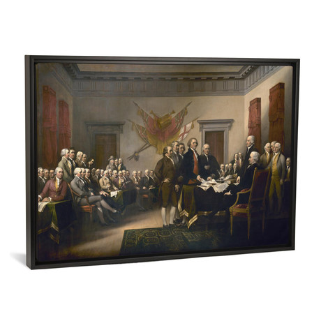 Signing of The Declaration of Independence // John Trumbull // 1817 (26"W x 18"H x 0.75"D)